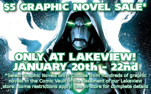 LAKEVIEW $5 GRAPHIC NOVEL SALE JAN. 20th-22nd