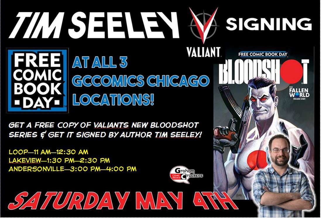 Free Comic Book Day: 10 Questions and a signing with Bloodshot #0 author Tim Seeley!